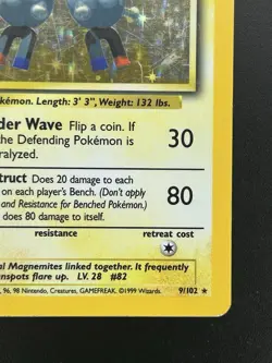 Pokemon TCG - Magneton MP Holo Rare 9/102 | Base Set - Image 2