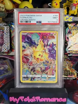 Pokemon Pikachu TCG Crown Zenith Holo Full Art Secret Rare PSA 9 - Image 1