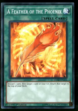 A Feather of the Phoenix LEHD-ENA26 Common / Short Print Yu-Gi-Oh 1st Edition NM - Image 1