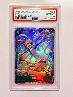 One Piece Carrying On His Will (OP-13) - Uta Alternate Alt Art Foil PSA 10 ENG - Image 1