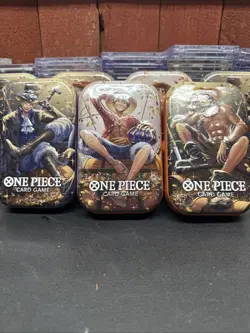 One Piece Tin Pack Set Vol 2 Set of 3 | TS-02 OP-13 | Sealed Bandai English - Image 1