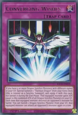 Converging Wishes - KICO-EN059 - Rare - 1st Edition NM Yugioh King's Court - Image 1
