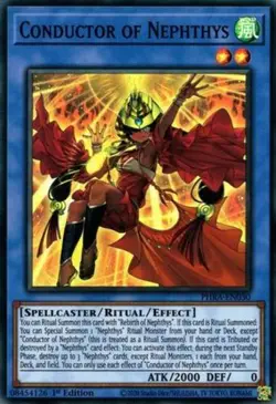 Conductor of Nephthys - PHRA-EN030 - Super Rare - 1st Edition NM Yugioh Phantom - Image 1
