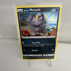 Pokemon Alolan Meowth SM51 Sun & Moon Promo Black Star Basic HP60 Holo 2017 Sui - Image 5