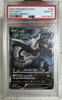 Pokemon TCG Lugia V 186/195 Alt Art Silver Tempest 💎 GEM MINT PSA 10 💎 - Image 1