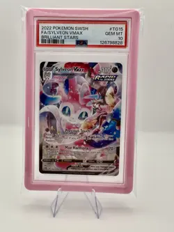 2022 Pokemon Umbreon VMAX TG23 & Sylveon VMAX TG15 Brilliant Stars PSA 10 - Image 4