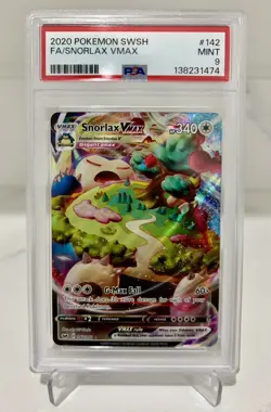 Pokemon Snorlax VMAX 2020 Sword & Shield 142/202 PSA 9 - Image 1