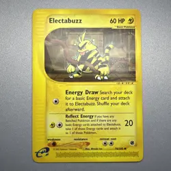 POKEMON ELECTABUZZ NON HOLO. 76/165 UNCOMMON EXPEDITION LP. NM-MT - Image 1