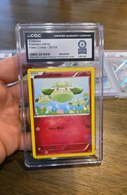1/1 Guinness World Record Holder 2016 Pokemon Fates Collide Cottonee #70 CGC - Image 1