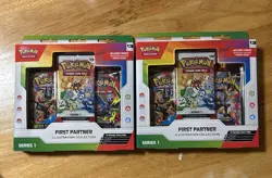 2 X Pokemon TCG First Partner Illustration Collection Series 1 On HAND Sealed - Image 1