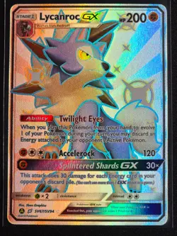 Lycanrox GX SV67/SV94 (Shiny Full Art) Hidden Fates Shiny Vault Near Mint - Image 1