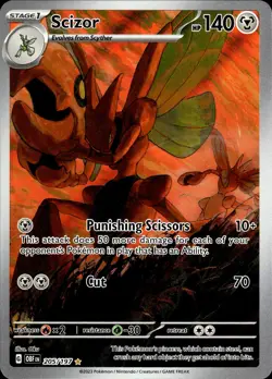 Scizor 205/197 Obsidian Flames Illustration Rare NM Pokemon TCG - Image 1