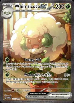 Whimsicott ex 165/086 White Flare Special Illustration Rare NM Pokemon TCG - Image 1