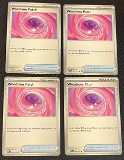 4x Wondrous Patch 094/094 x4 Phantasmal Flames Pokemon TCG Playset - Image 1