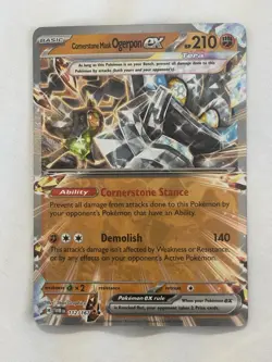 Pokemon TCG Cornerstone Mask Ogerpon EX Twilight Masquerade 112/167 Double Rare - Image 1