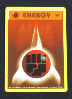 1999 Pokemon Game Fighting Energy 97/102 1st Edition Base Set NM - Image 1