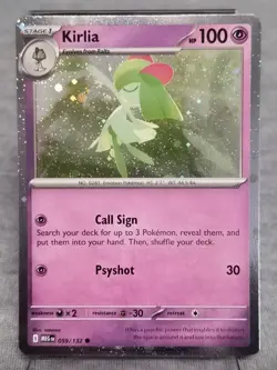 Kirlia - 59/132 - Cosmos Holo - Pokemon Mega Evolution - NM B2 - Image 1
