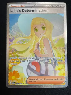 Pokemon Lillie's Determination SIR ME01: Mega Evolution 184/132 NM - Image 1