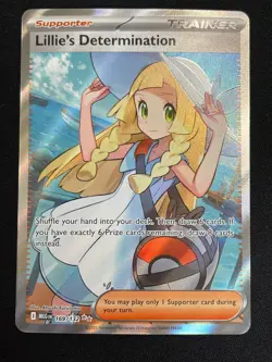Pokemon Lillie's Determination Ultra Rare ME01: Mega Evolution 169/132 NM - Image 1