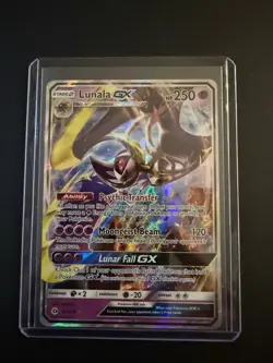 Pokemon TCG Lunala GX Sun & Moon Base Set 66/149 Holo Ultra Rare - Image 1