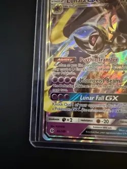 Pokemon TCG Lunala GX Sun & Moon Base Set 66/149 Holo Ultra Rare - Image 5