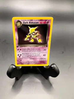 Dark Alakazam 1/82 First Edition Team Rocket Set Holo Rare Vintage Pokemon TCG - Image 1