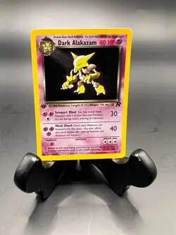 Dark Alakazam 1/82 First Edition Team Rocket Set Holo Rare Vintage Pokemon TCG - Image 2