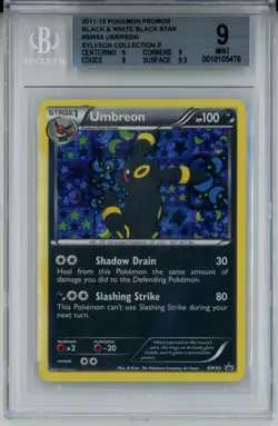 2013 POKEMON BW BLACK STAR PROMO UMBREON #BW93 HOLO BGS 9 MINT #0018105476 - Image 1