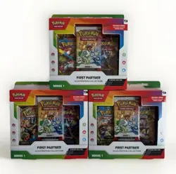 Pokemon First Partner Illustration Collection Series 1 Box Lot of 3 - Image 1