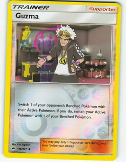 Guzma - Reverse Holo - 115/147 Burning Shadows - Pokemon TCG - 2017 - Image 1