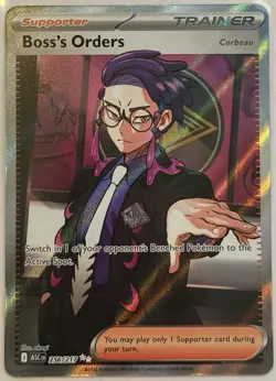 Pokemon TCG Boss's Orders Corbeau 256/217 Me: Ascended Heroes Holo Near Mint - Image 1