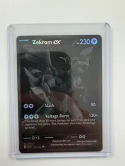Pokemon Zekrom EX Full Art Holo 172/086 Sv: Black Bolt Black White Rare NM - Image 1