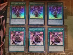 YUGIOH 3X SPELL POWER MASTERY SUPER + 3X SPELL POWER GRASP SR08 COMMON 1ST NM - Image 1