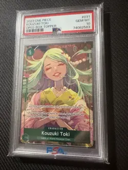 2023 ONE PIECE KOUZUKI TOKI #031 OP02 -BOX TOPPER _ PSA 10 _GEM MINT - Image 1