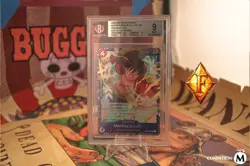 One Piece Monkey D Luffy SR OP12-015 TREASURE CUP TOP 64 BGS 9 - Image 1
