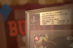 One Piece Monkey D Luffy SR OP12-015 TREASURE CUP TOP 64 BGS 9 - Image 2