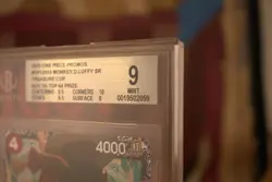One Piece Monkey D Luffy SR OP12-015 TREASURE CUP TOP 64 BGS 9 - Image 3