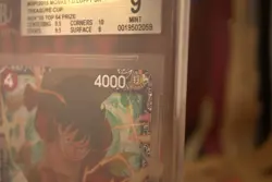 One Piece Monkey D Luffy SR OP12-015 TREASURE CUP TOP 64 BGS 9 - Image 5