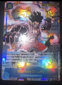 Manga Monkey.D.Luffy OP11-118 Secret Rare Foil A Fist of Divine Speed 8000 Pow… - Image 2