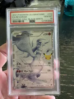 Pokemon TCG Reshiram Card 113/114 Celebrations, Graded PSA 10 - Image 3
