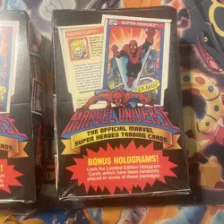 LOT (2) 1990 Impel Marvel Universe Series 1 Trading Cards (36) Pack Sealed Box - Image 3