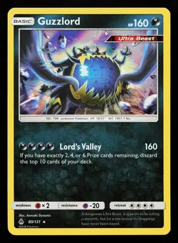 Guzzlord 80/131 Holo Rare Forbidden Light Pokemon Card - Image 1