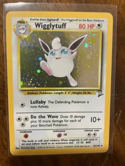 Pokemon TCG Wigglytuff Holo Rare Card 19/130 Base Set 2 - Image 1