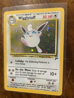 Pokemon TCG Wigglytuff Holo Rare Card 19/130 Base Set 2 - Image 3