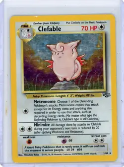 Clefable (1) (Holo Rare) Jungle 01/64 Pokemon Card LP - Image 1