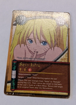 Sexy Jutsu 110 Gold Foil Text Shonen Jump's Naruto CCG Card - Image 1