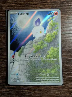 Litwick 101/086 Sv: White Flare Illustration Rare Holo Pokemon TCG Card - Image 1