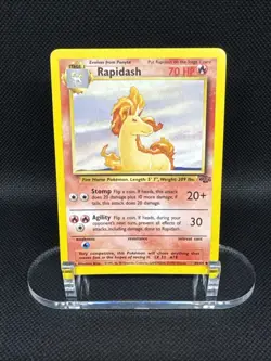 Pokemon TCG Rapidash 44/64 Jungle Regular Unlimited Card WOTC (MP) - Image 1
