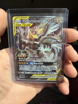 Pokemon Pikachu & Zekrom GX Black Star Promo TCG Card Full Art SM168 - Image 1
