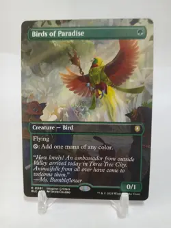 MTG Birds of Paradise Borderless Bloomburrow Commander Card #0081 Regular - Image 1